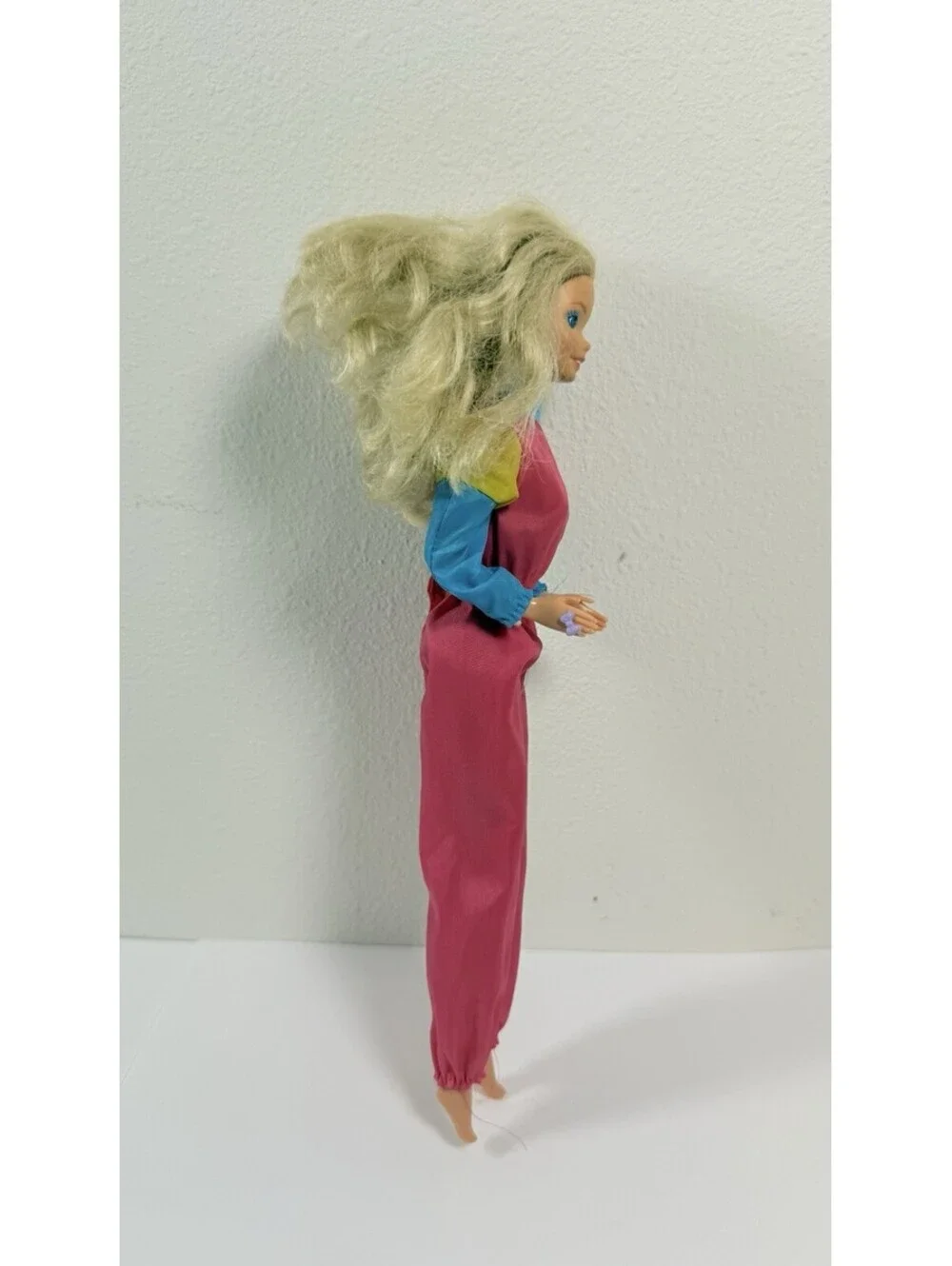 Barbie Vintage Doll Blue Rhinestone Eyes & Ski Suit